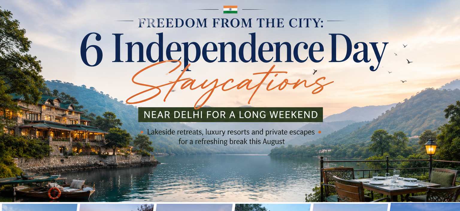 6 Best Staycations Near Delhi for a Relaxing Independence Day Weekend